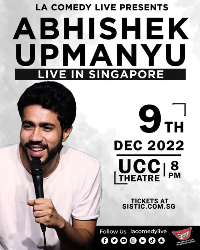 ABHISHEK UPMANYU 2022 show poster