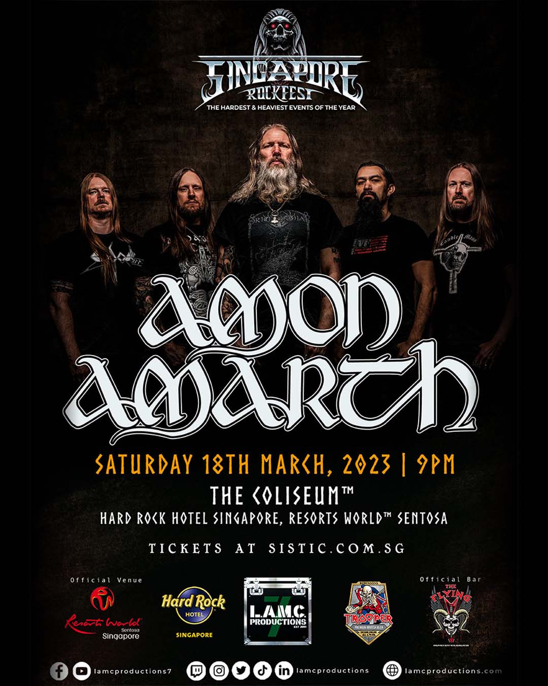 AMON AMARTH 2023 show poster