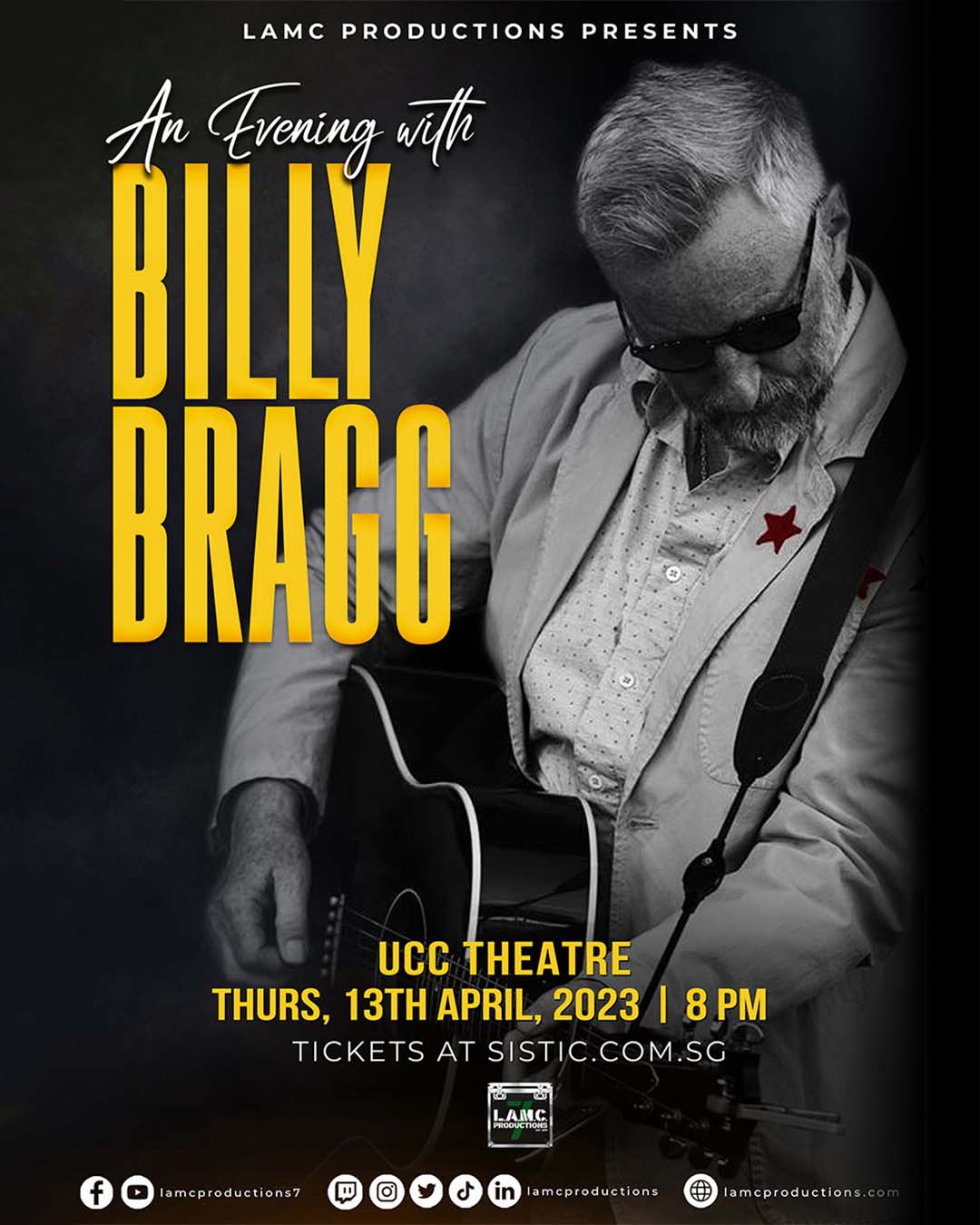 BILLY BRAGG 2023 show poster