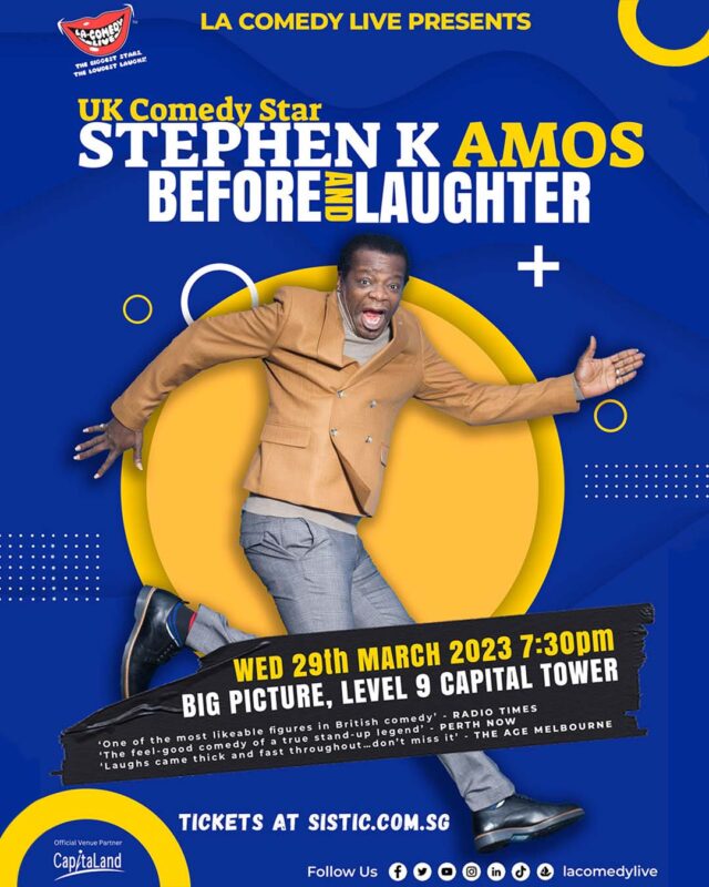 STEPHEN K AMOS 2023 show poster