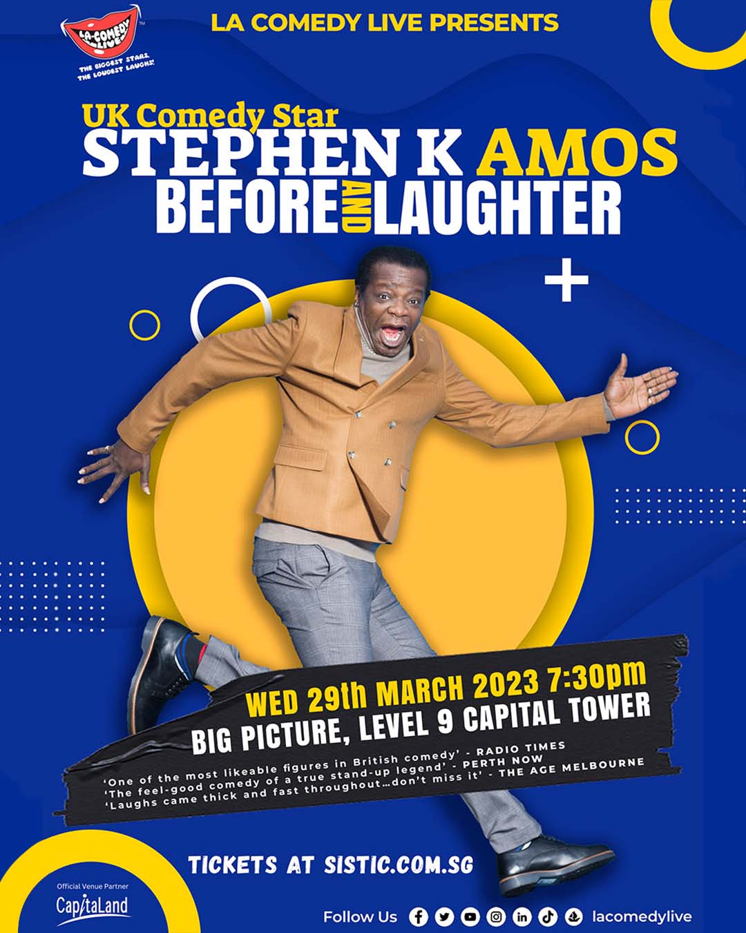 STEPHEN K AMOS 2023 show poster
