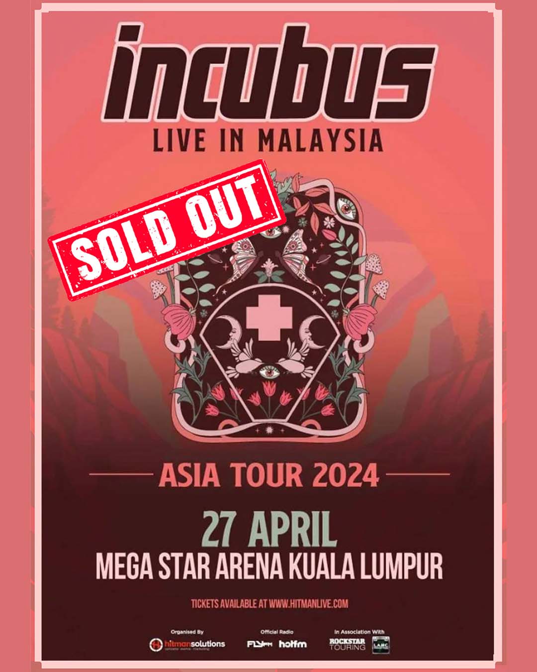 INCUBUS 2024 show poster