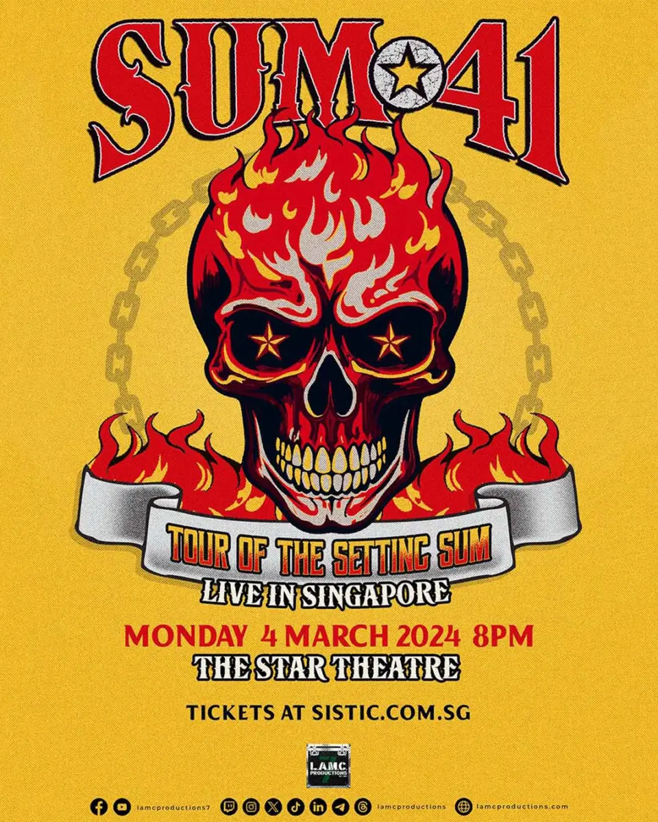 SUM 41 2024 show poster