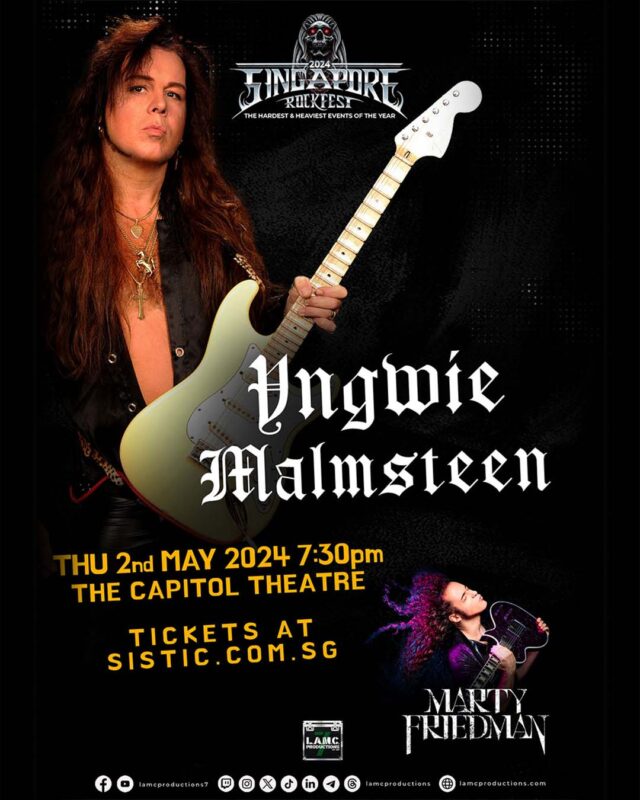 YNGWIE MALMSTEEN 2024 show poster