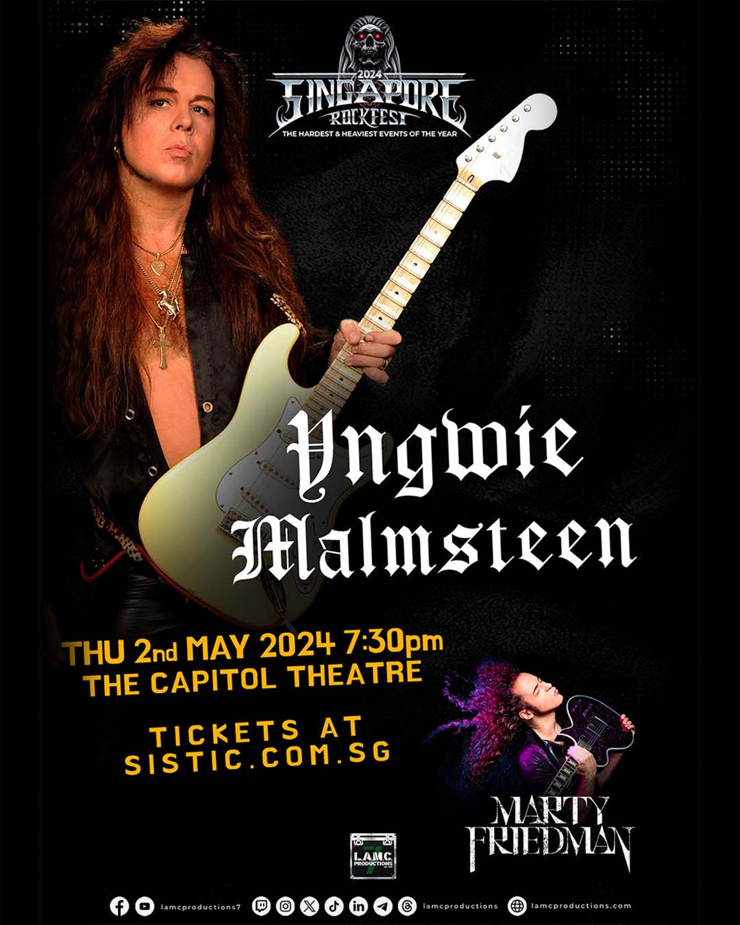 YNGWIE MALMSTEEN 2024 show poster